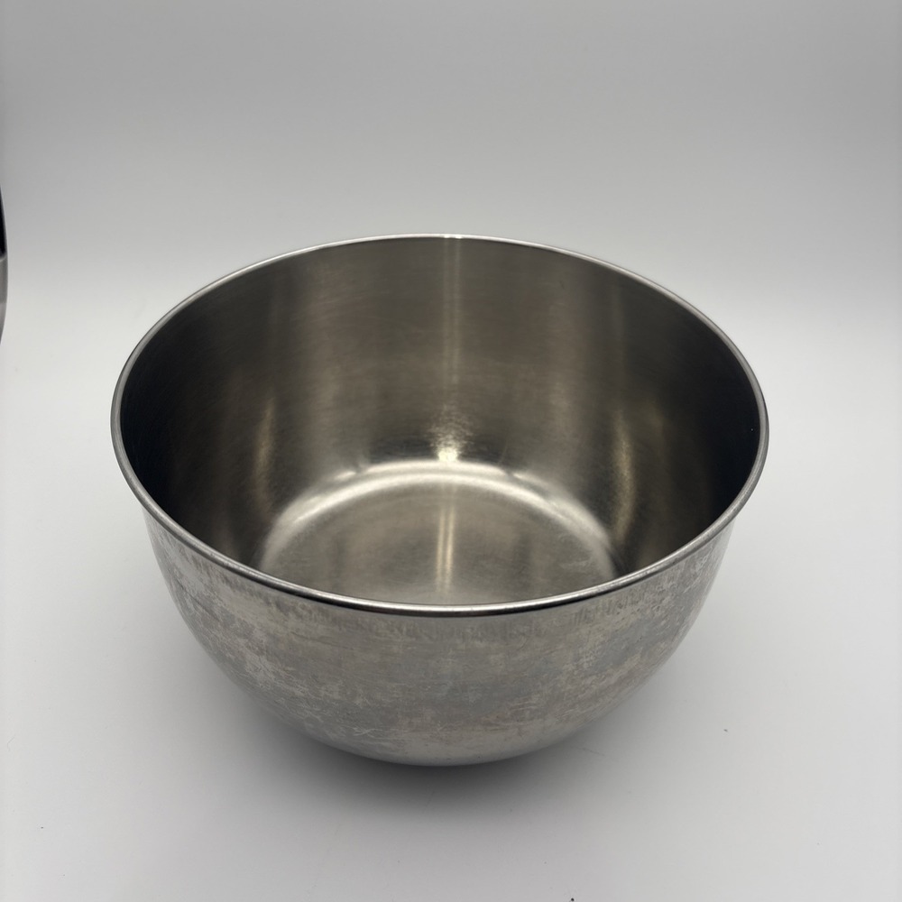 Vtg General Electric Stainless Steel Mixing Bowl Replacement Stand Mixer 8 1/2"
